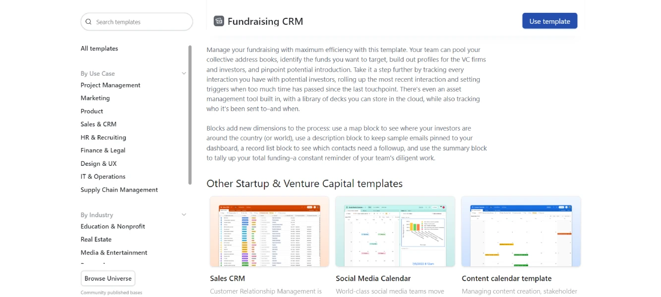 Airtable Investor CRM Template